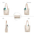 Gelanni Everyday Tote Bag With Floral Scarf - Beige